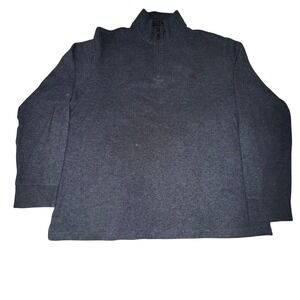 Polo‎ Ralph Lauren Men Large Gray 1/4 Zip Long Sleeve Pullover